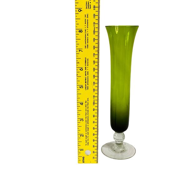 Vintage Art Glass Pedestal Dainty Bud Vase - Picture 4 of 4